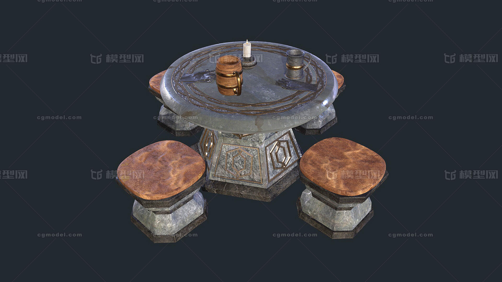 PBR 次世代模型-场景部件模型库-3ds Max(.max)模型下载-cg模型网
