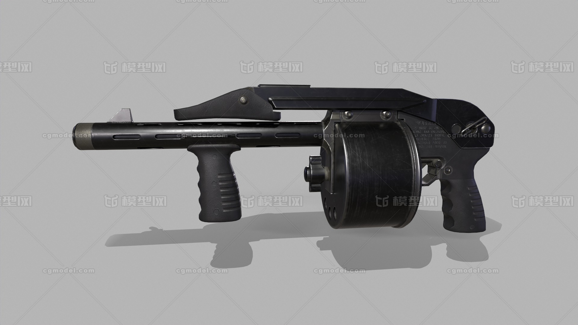 旋转气缸猎枪 武器模型-枪械模型模型库-3ds Max(.max)模型下载-cg模型网