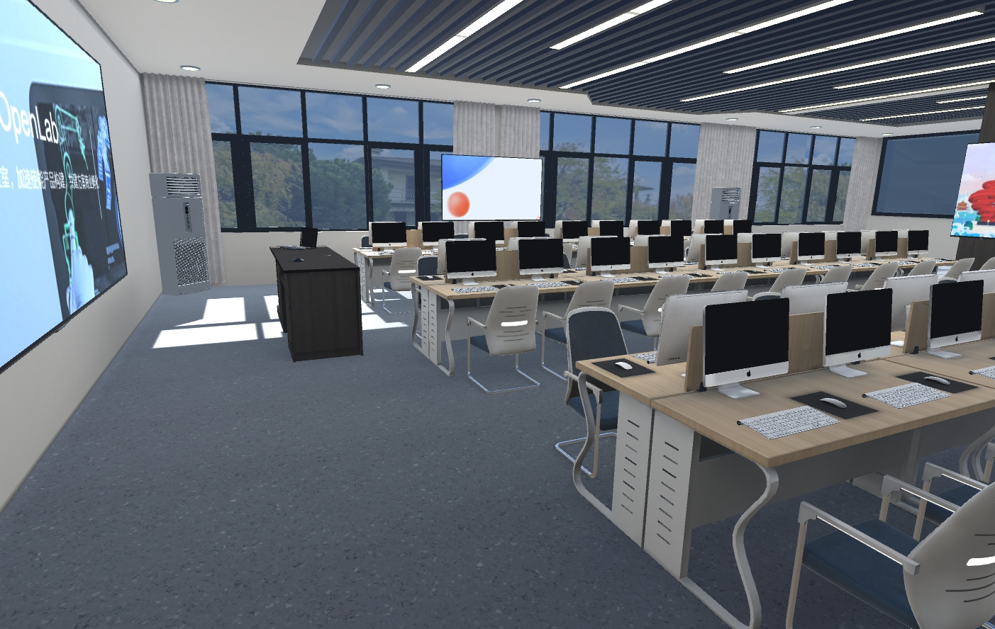 多媒体教室,教室,Unity3d教室,VR教室模型 - 场景/空间/建筑 - 作品模型 - CG模型网