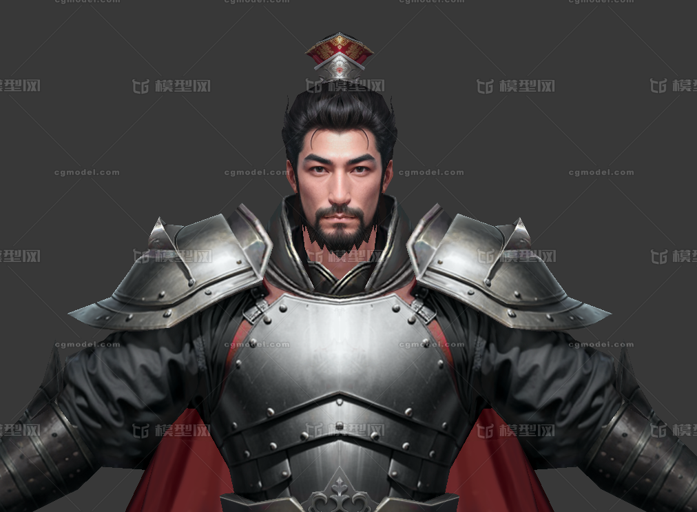 古代战士将军模型-男人模型库-3ds Max(.max)模型下载-cg模型网