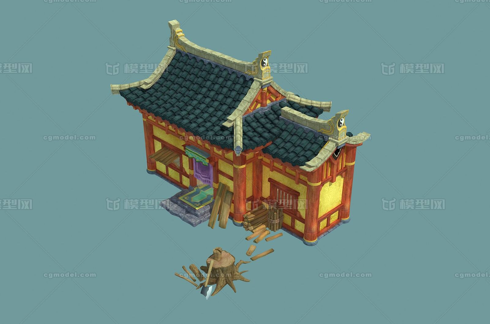古建筑楼房灯塔古代建筑老建筑旧房子模型-历史建筑模型库-3ds Max(.max)模型下载-cg模型网