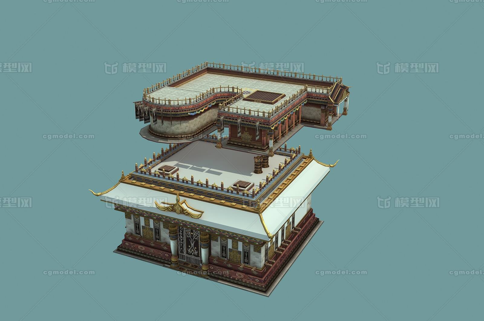 古建筑楼房灯塔古代建筑老建筑旧房子模型-历史建筑模型库-3ds Max(.max)模型下载-cg模型网