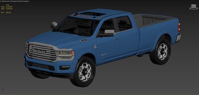 道奇公羊 2500模型-皮卡模型库-3D Studio(.3ds)模型下载-cg模型网