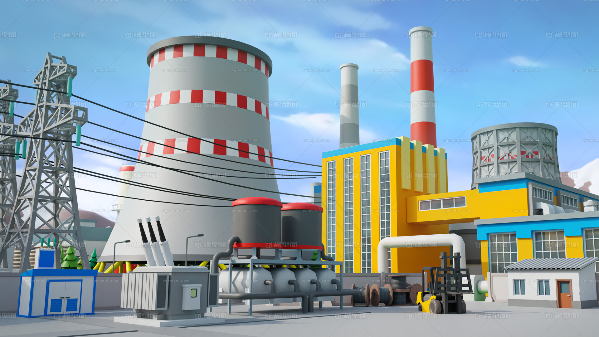 Factory 1-工厂1模型-现代场景模型库-Blender(.blend)模型下载-cg模型网