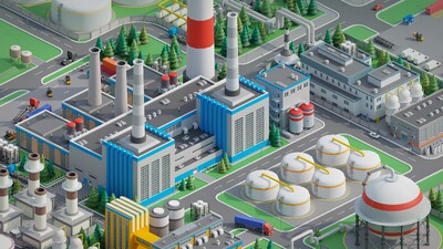 Factory 1-工厂1模型-现代场景模型库-Blender(.blend)模型下载-cg模型网