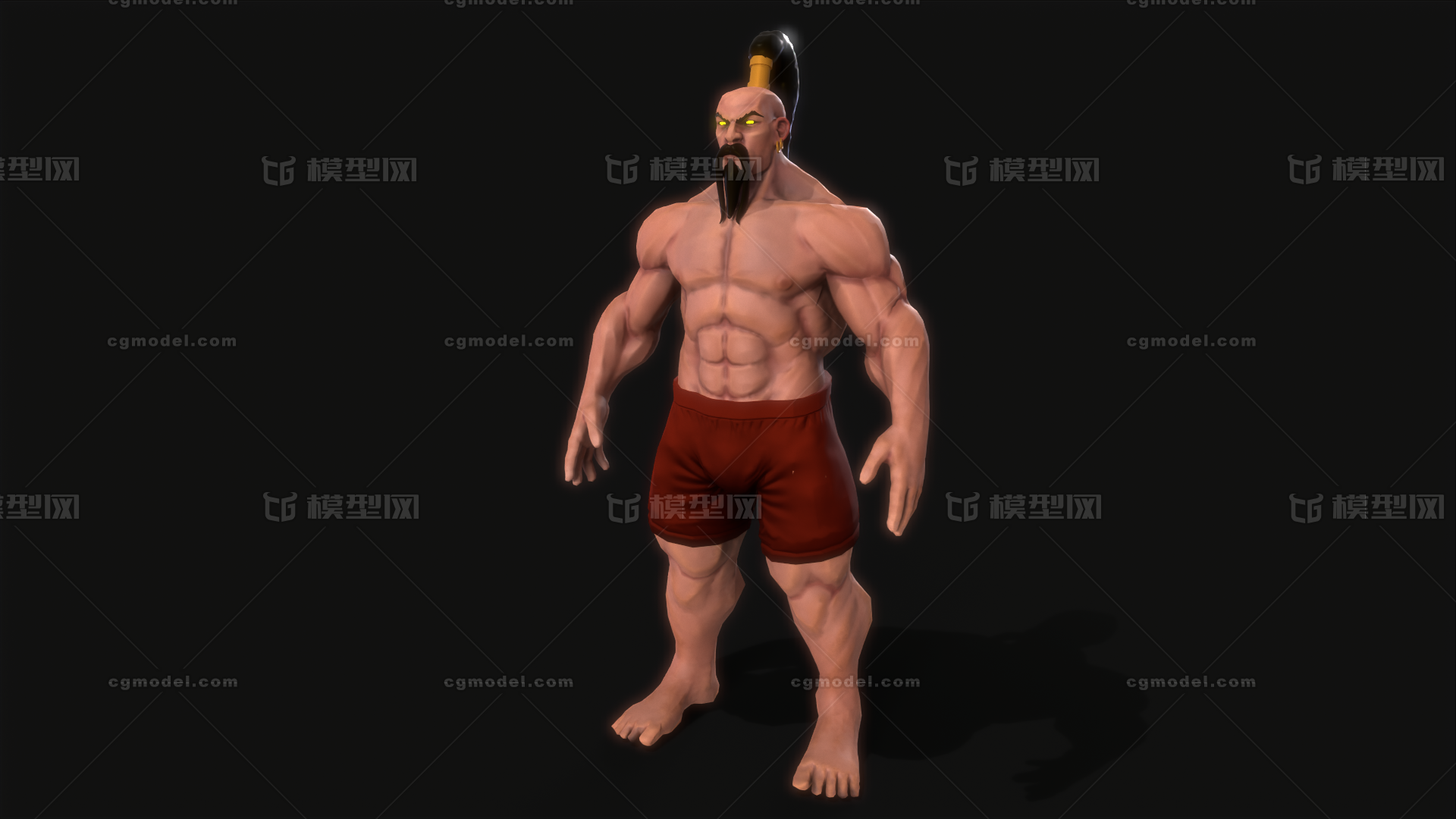 格斗家 武术家模型-男人模型库-3ds Max(.max)模型下载-cg模型网
