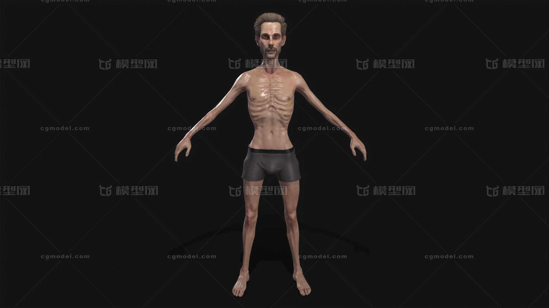写实男人 非常瘦的男人模型-男人模型库-3ds Max(.max)模型下载-cg模型网