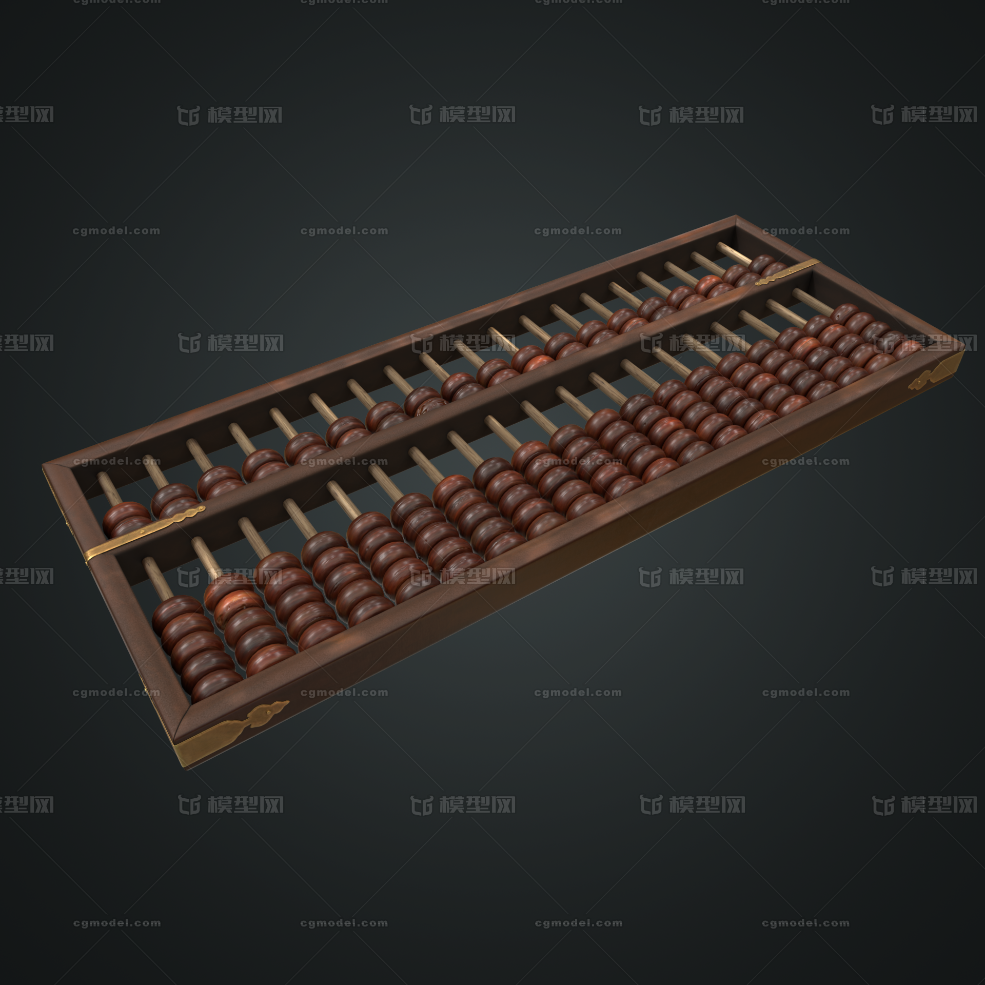 古代算盘 算术工具模型-现代场景模型库-FBX(.fbx)模型下载-cg模型网