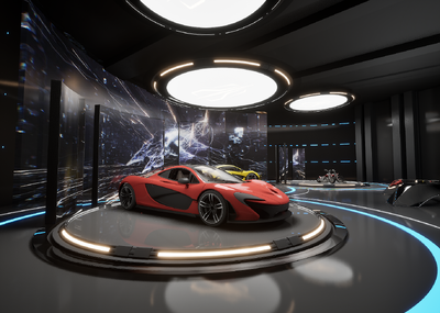 UE5汽车展厅展馆 体验馆模型-现代场景模型库-3ds Max(.max)模型下载-cg模型网