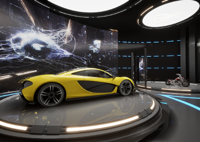 UE5汽车展厅展馆 体验馆模型-现代场景模型库-3ds Max(.max)模型下载-cg模型网