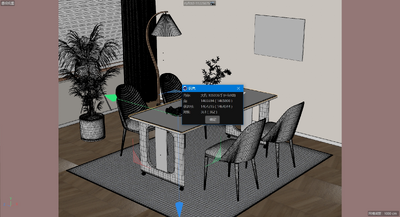 C4D轻奢奶油风餐桌客厅C4D场景模型室内桌椅源文件OC渲染模型-餐厅模型库-Cinema 4D(.c4d)模型下载-cg模型网