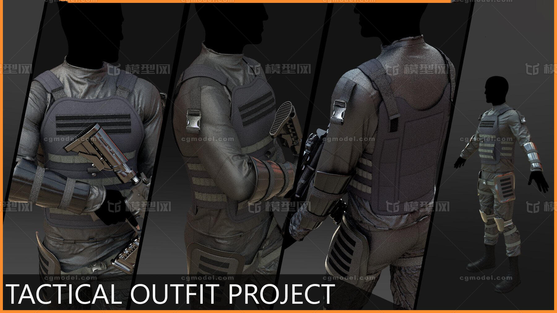 特种作战服 防暴服模型-穿戴服饰模型库-Marvelous Designer(.Zprj)模型下载-cg模型网
