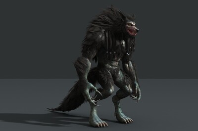 卡通 狼人模型-异形怪物模型库-3ds Max(.max)模型下载-cg模型网