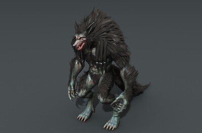 卡通 狼人模型-异形怪物模型库-3ds Max(.max)模型下载-cg模型网