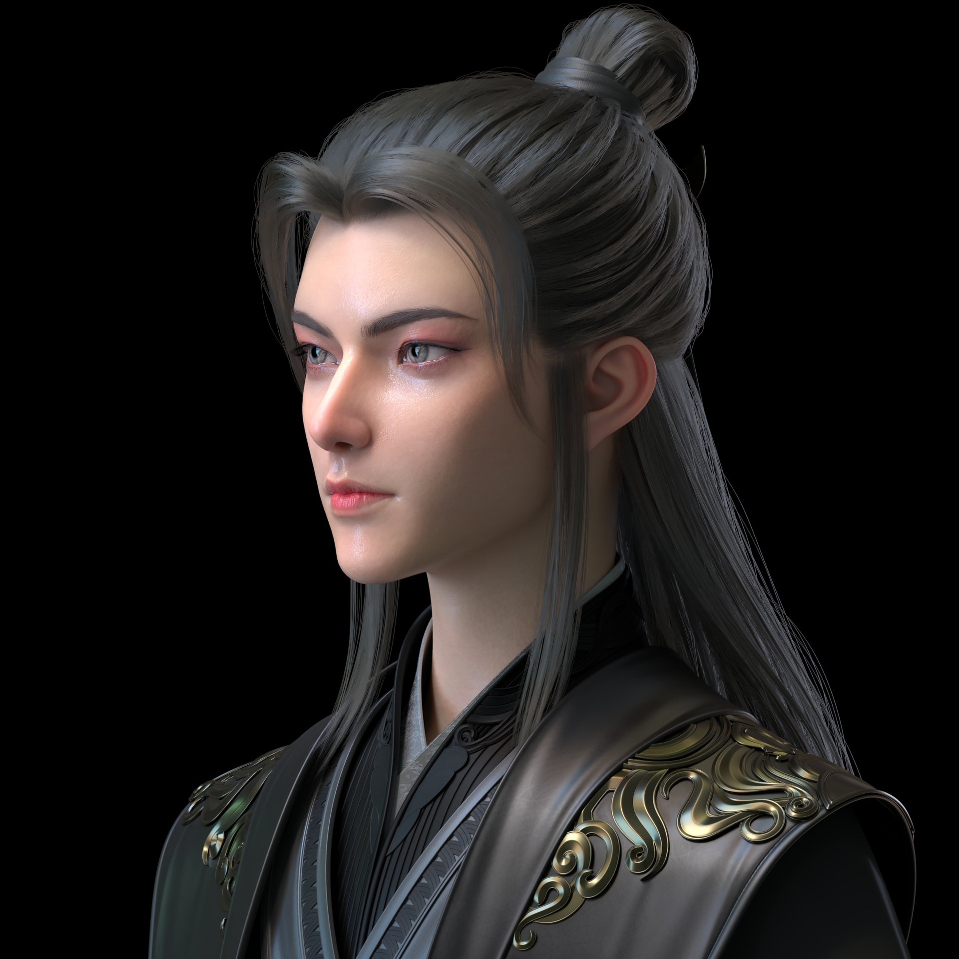 古典 古风 亚洲 美男 美型 帅哥 古装 侠客 锦衣卫模型 - 角色/人物/生物 - 作品模型 - CG模型网
