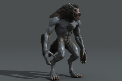 卡通 狼人模型-异形怪物模型库-FBX(.fbx)模型下载-cg模型网