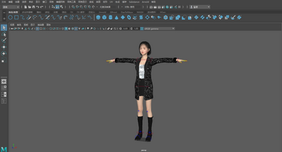 女人带骨骼绑定PBR 休闲装长袖女人模型-女人模型库-3ds Max(.max)模型下载-cg模型网