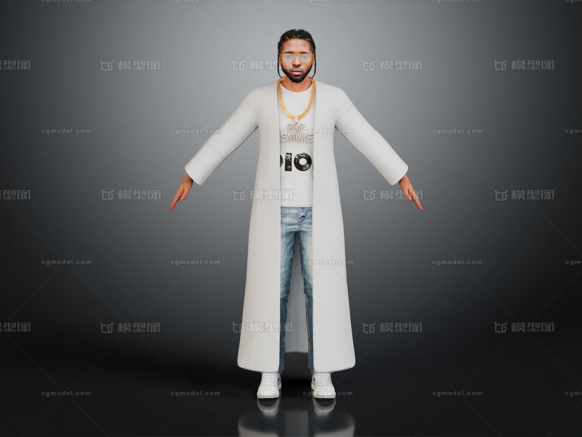 Cg Rapper rapper 说唱模型-男人模型库-3ds Max(.max)模型下载-cg模型网