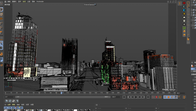 三维全息投影房地产建筑城市生长穿梭动画模型-现代场景模型库-Cinema 4D(.c4d)模型下载-cg模型网