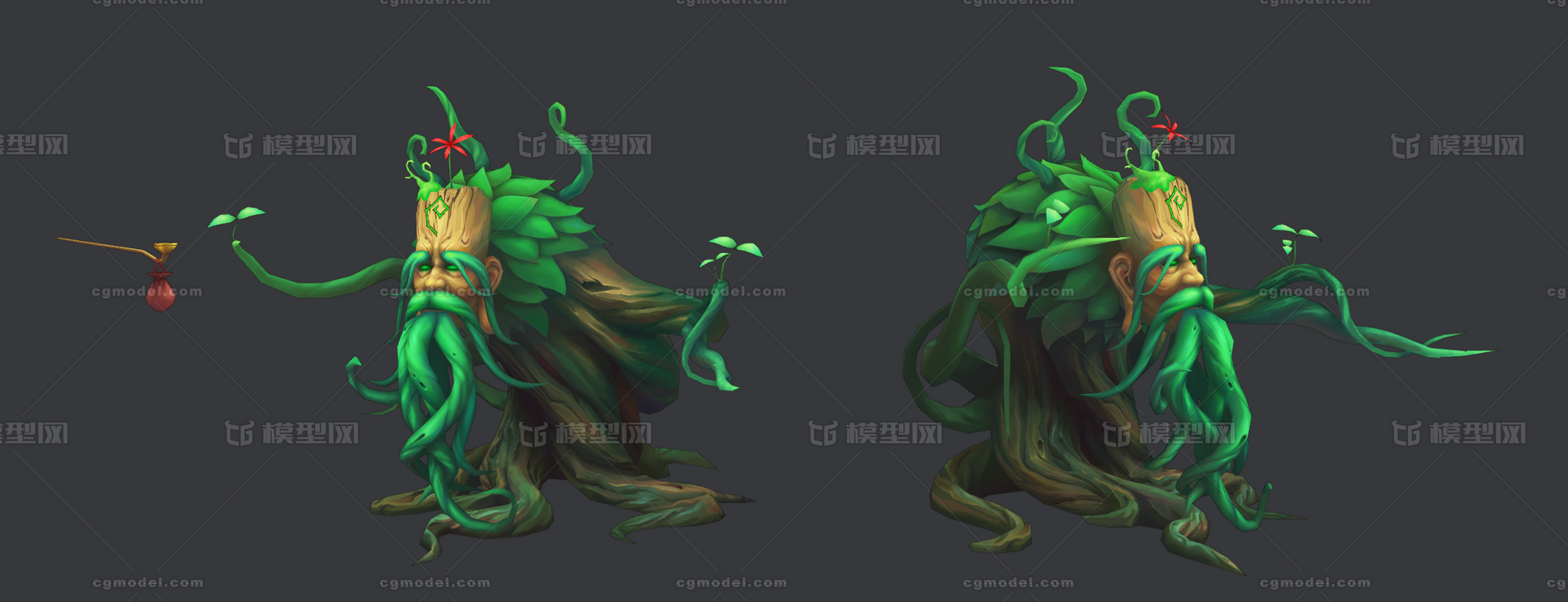 树精 树妖模型-异形怪物模型库-Blender(.blend)模型下载-cg模型网