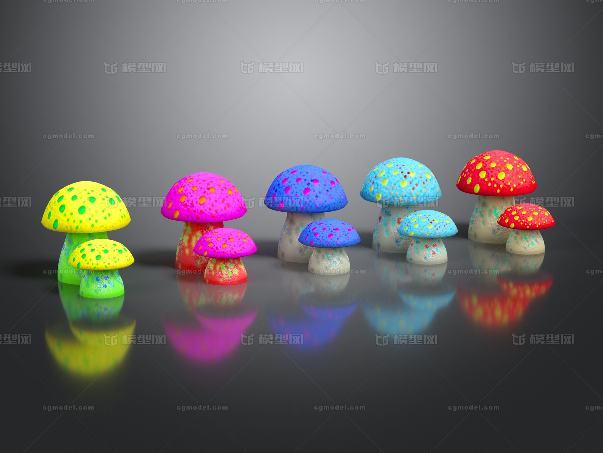 蘑菇 毒蘑菇模型-生鲜果蔬模型库-3ds Max(.max)模型下载-cg模型网