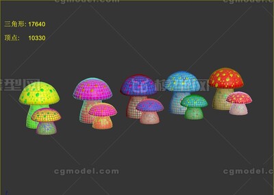 蘑菇 毒蘑菇模型-生鲜果蔬模型库-3ds Max(.max)模型下载-cg模型网