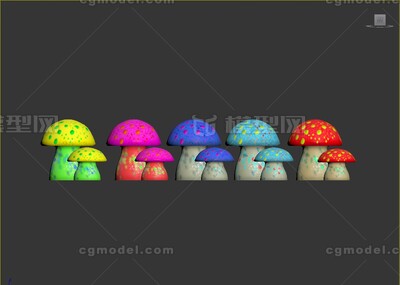 蘑菇 毒蘑菇模型-生鲜果蔬模型库-3ds Max(.max)模型下载-cg模型网