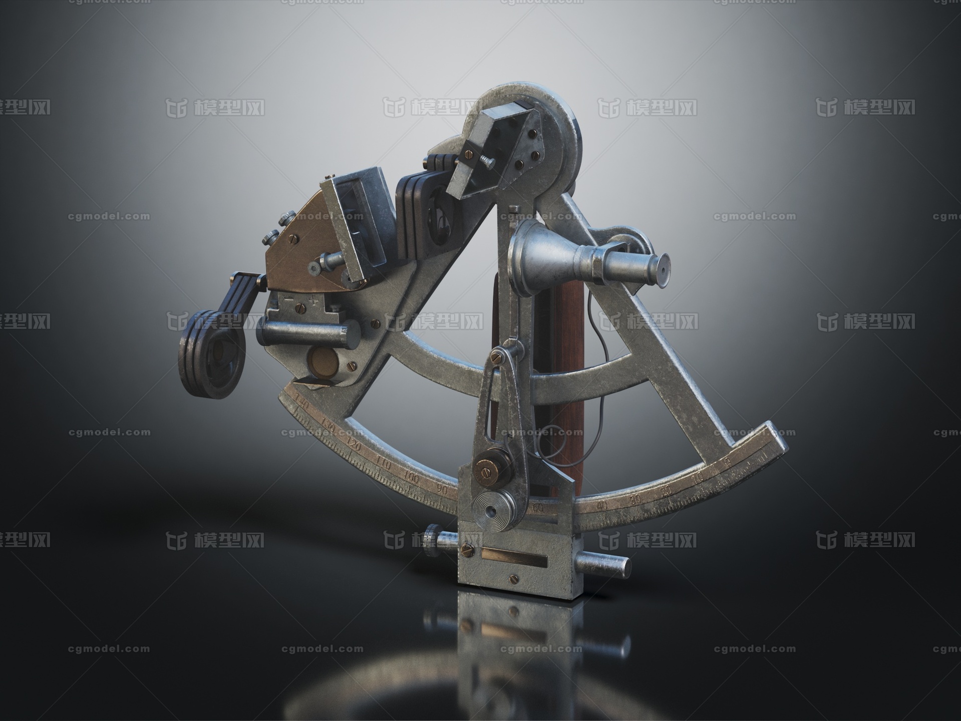 六分仪 精密六分仪模型-其他模型库-3ds Max(.max)模型下载-cg模型网