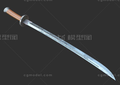 古代大刀 PBR次世代模型-冷兵器模型库-FBX(.fbx)模型下载-cg模型网