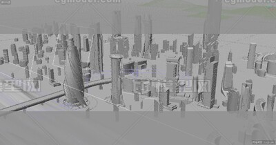未来城市 未来建筑模型-科幻场景模型库-Cinema 4D(.c4d)模型下载-cg模型网