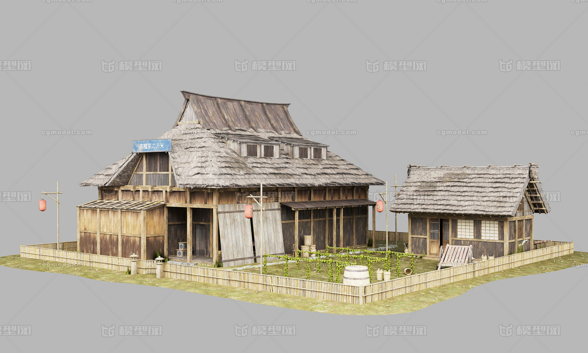 古代建筑日式建筑塔楼日本建筑日本房屋日式宫殿日式城堡农家小院模型-历史建筑模型库-3ds Max(.max)模型下载-cg模型网