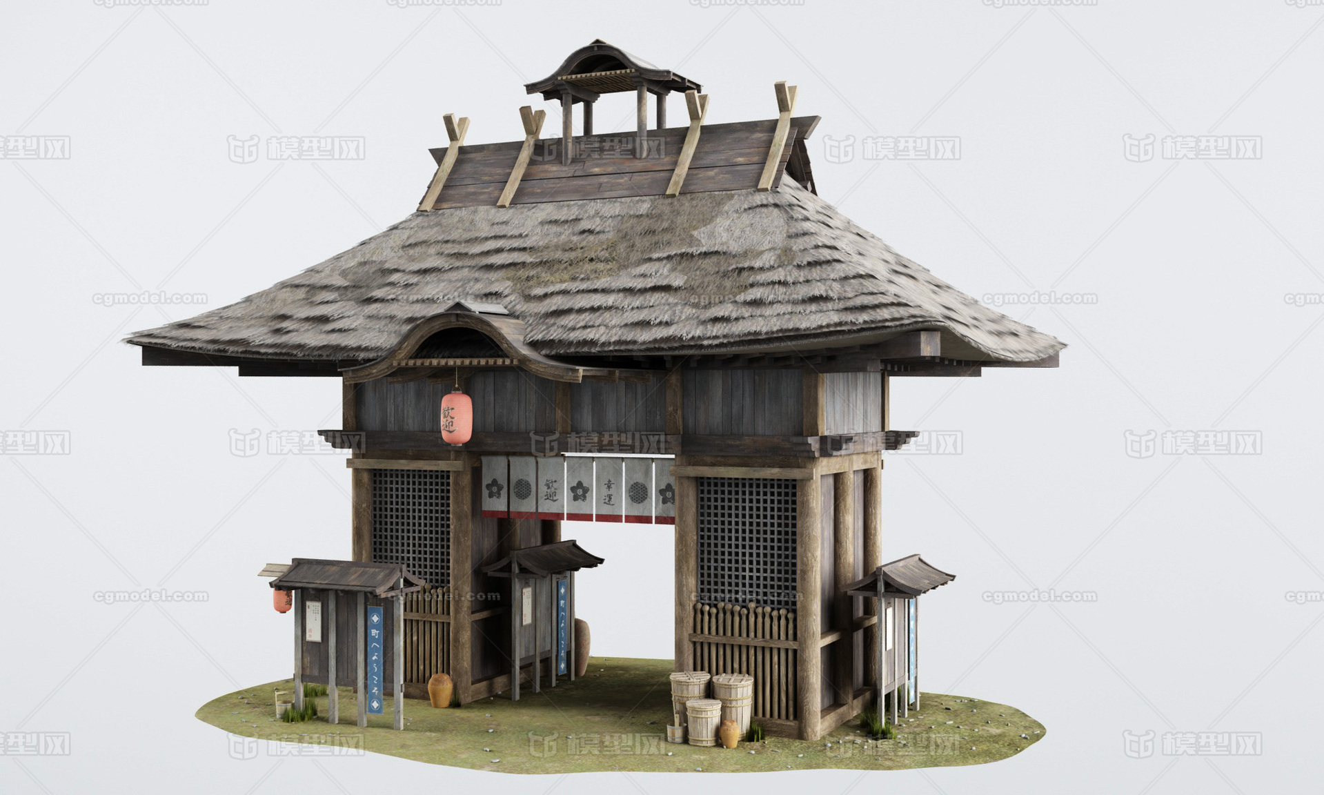 古代建筑日式建筑塔楼日本建筑日本房屋日式宫殿日式城堡模型-历史建筑模型库-3ds Max(.max)模型下载-cg模型网