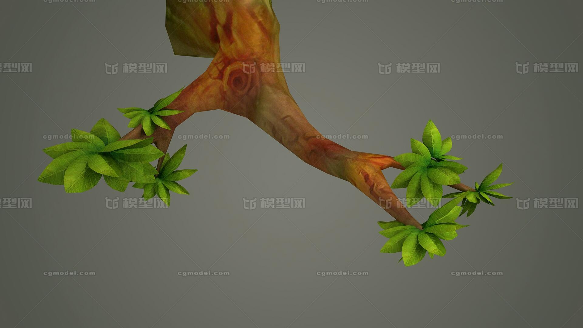 卡通树枝 卡通植物模型-树木模型库-3ds Max(.max)模型下载-cg模型网