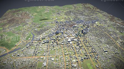 三维地形 日本仙台模型-地形模型库-3ds Max(.max)模型下载-cg模型网