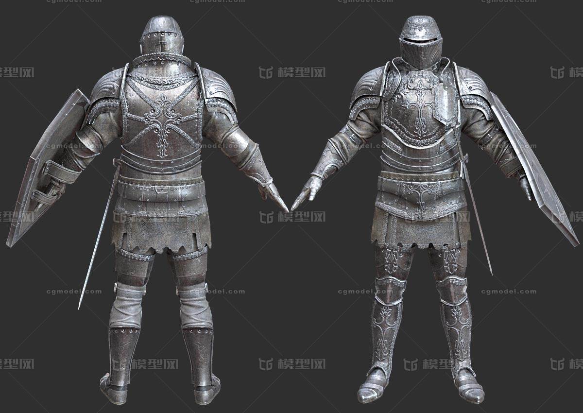 骑士铠甲 中世纪骑士模型-防具模型库-FBX(.fbx)模型下载-cg模型网