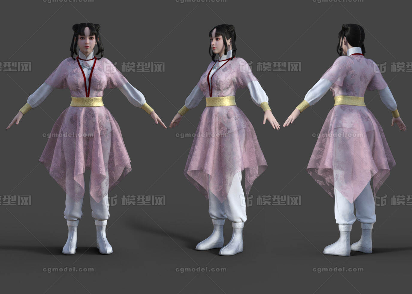 古装美女 古代小姐模型-女人模型库-Maya(.ma/.mb)模型下载-cg模型网