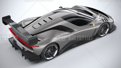 法拉利KC23跑车 Ferrari模型-赛车/跑车模型库-3D Studio(.3ds)模型下载-cg模型网