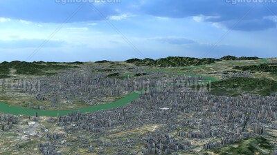 杭州3d模型 杭州市3d模型模型-现代场景模型库-3ds Max(.max)模型下载-cg模型网