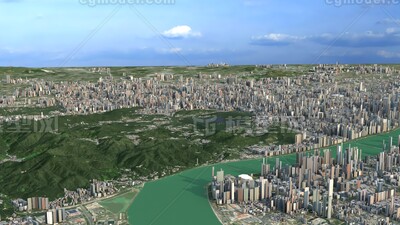 杭州3d模型 杭州市3d模型模型-现代场景模型库-3ds Max(.max)模型下载-cg模型网