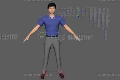 操作员 男操作员模型-男人模型库-Maya(.ma/.mb)模型下载-cg模型网