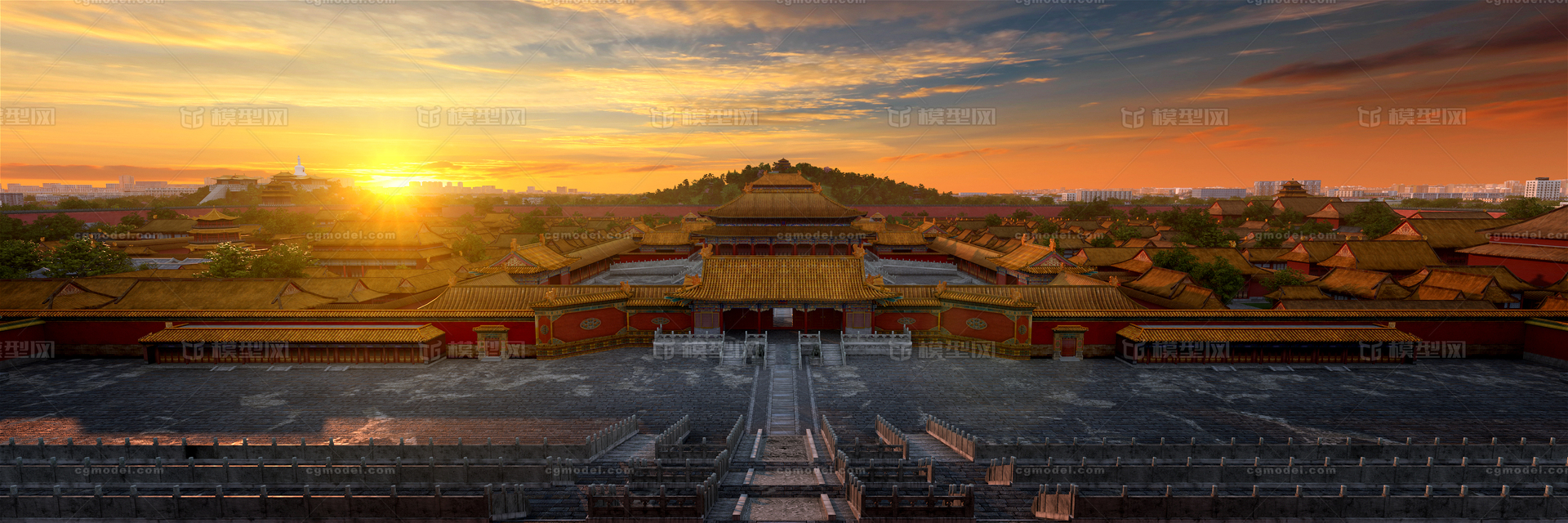 首都北京故宫博物院太和门太和殿 天安门端门午门模型-现代场景模型库-3ds Max(.max)模型下载-cg模型网