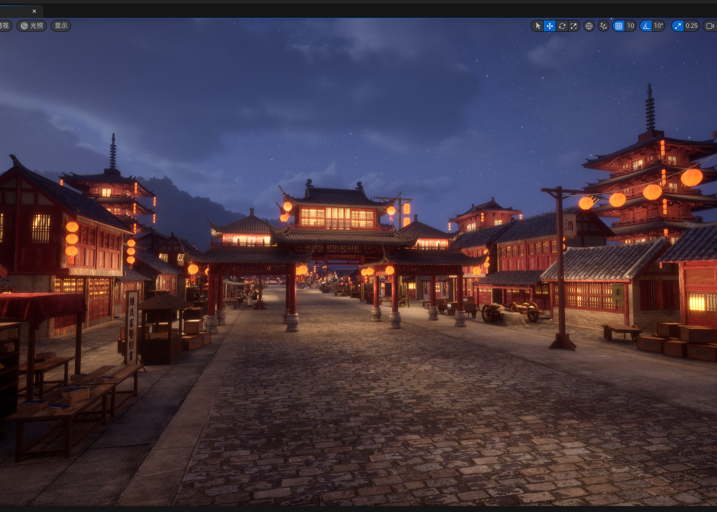 UE5古建古代街道 国风古城模型-古代场景模型库-Unreal Engine模型下载-cg模型网