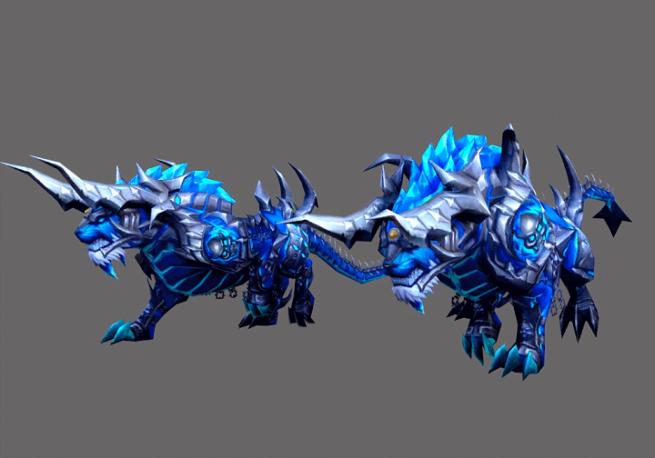 寒冰魔狼 带动画模型-神话/幻想模型库-FBX(.fbx)模型下载-cg模型网