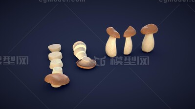 卡通蘑菇 平菇模型-真菌模型库-3ds Max(.max)模型下载-cg模型网