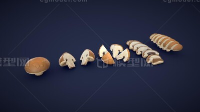 卡通蘑菇 卡通香菇模型-真菌模型库-3ds Max(.max)模型下载-cg模型网