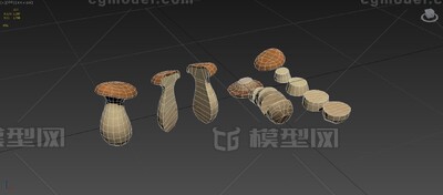 卡通蘑菇 平菇模型-真菌模型库-3ds Max(.max)模型下载-cg模型网