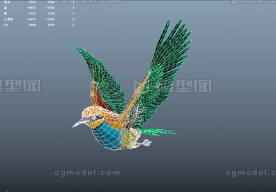 小鸟飞行动画 麻雀模型-飞禽模型库-Maya(.ma/.mb)模型下载-cg模型网