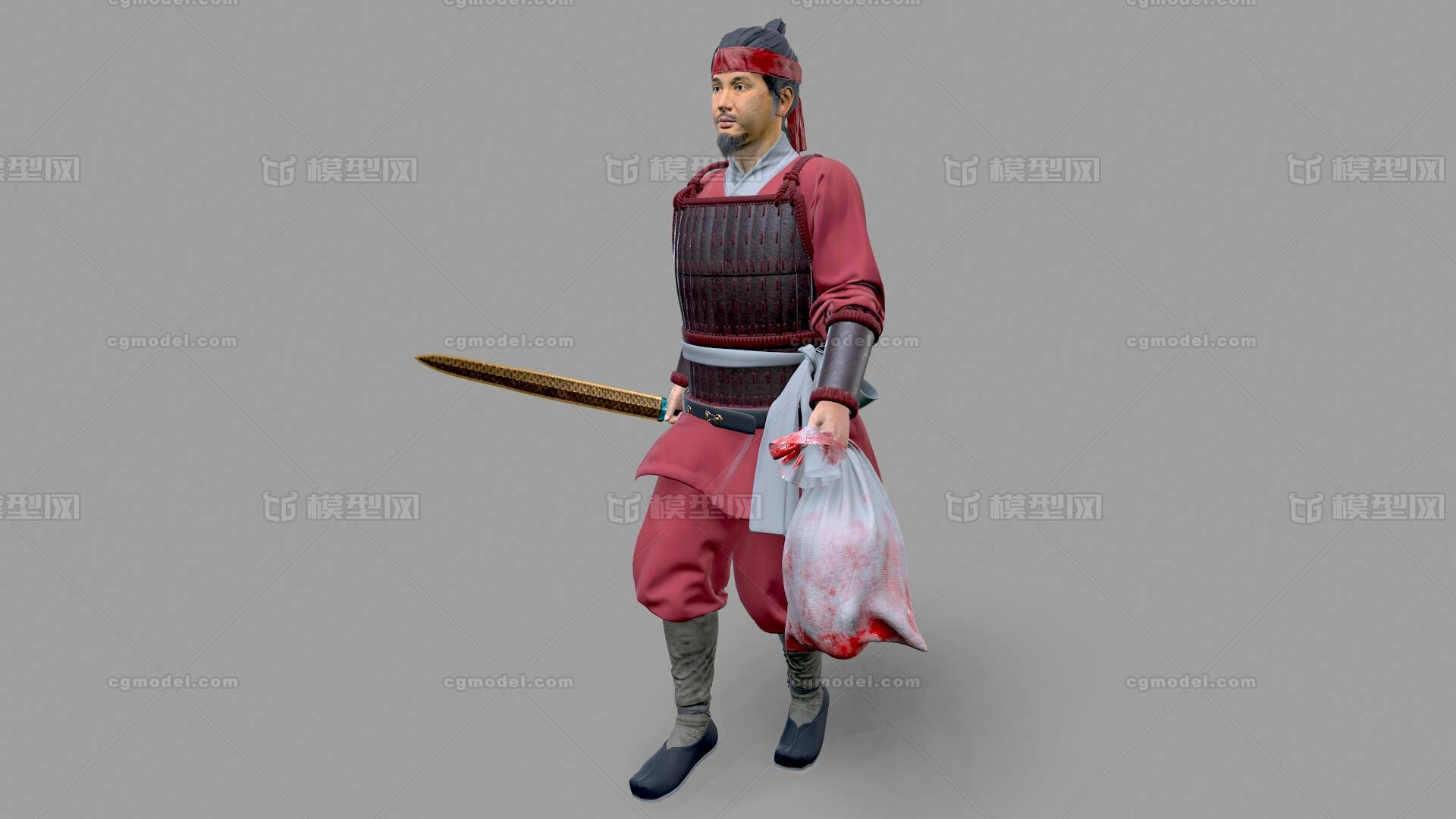 古代士兵【有绑定】秦朝士兵 汉朝士兵模型-男人模型库-3ds Max(.max)模型下载-cg模型网
