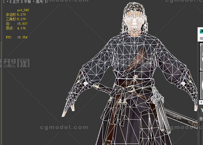 江湖刀客古代门客杀手模型-男人模型库-3ds Max(.max)模型下载-cg模型网