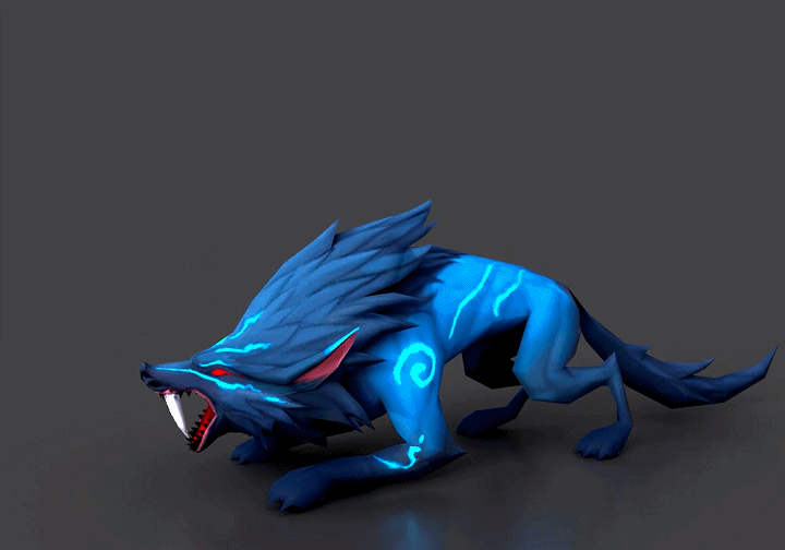 暗夜魔狼 幽灵狼模型-神话/幻想模型库-FBX(.fbx)模型下载-cg模型网